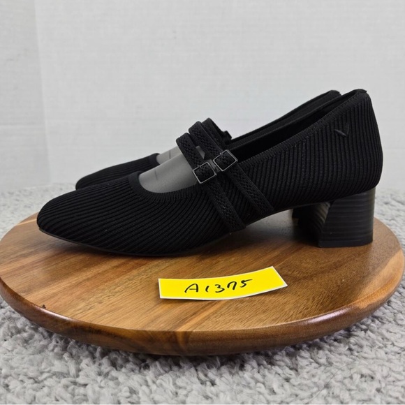Vivaia Shoes - Vivaia Melody Pro Mary Jane Black Square Toe Strap Casual Chic Heels Womens 41.5